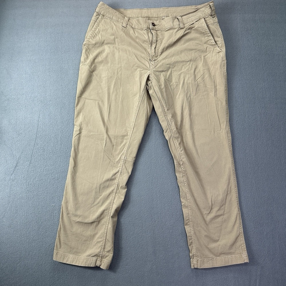 Duluth Trading Flat Front Chino Pants‎ Mens 40 X 30 Beige Khaki Relaxed